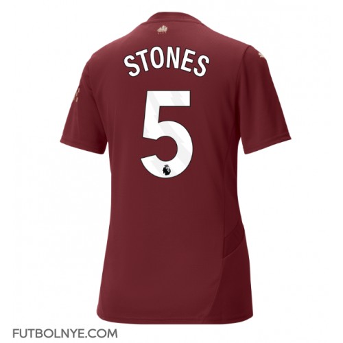 Camiseta Manchester City John Stones #5 Tercera Equipación para mujer 2024-25 manga corta